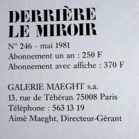 パリ発『デリエール・ル・ミロワール』No.246. DERRIÈRE LE MIROIR Marc CHAGALL 1981年発行