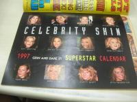 洋書　Celebrity Skin　セレブリティ・スキン　1997年　ハリウッド　1997年カレンダー付　※画像の様に背上部に破れ、角に折れ痛み出ています。  
