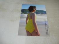松田彩香　写真集　かわいいゆめ　サイン付　トレカ付　撮影:河野英喜　2001年06月20日発行　初版本　辰巳出版　※画像の様にカバー背部分に焼け出ています。