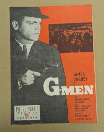 Gメン　映画 プレスシート　二つ折り　ジェームズ・キャグニー