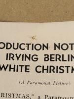 ホワイト・クリスマス　映画 プレスシート　初版　四つ折り　ビング・クロスビー