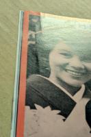 日劇　チラシ　'75 小柳ルミ子　天地真理　ハッピーニューイヤーショー　二つ折り　　愛川欽也