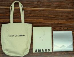 天野喜孝　1997年のニューヨークで初の個展「THINL LIKE AMANO」関連品3点(プレス資料、スカーフ、トートバッグ)