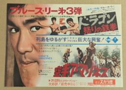 ドラゴン怒りの鉄拳　　空手アマゾネス　　映画チラシ　名宝スカラ座