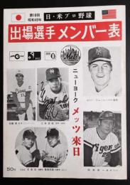 第10回　昭和49年　日・米プロ野球 出場選手メンバー表