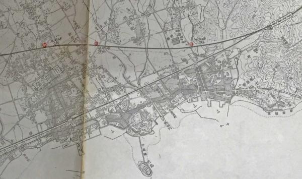 東海道幹線 名古屋幹線工事局管内線路平面図 縮尺二万五千分の一 その1