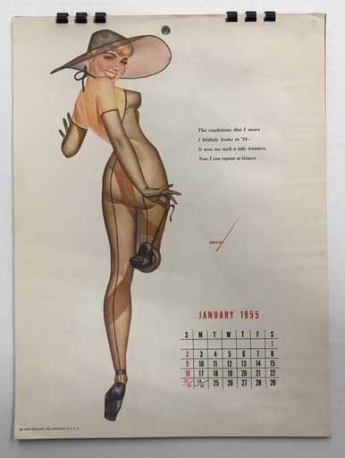 仮題「1955年 ピンナップガール カレンダー」 | 画：George Petty