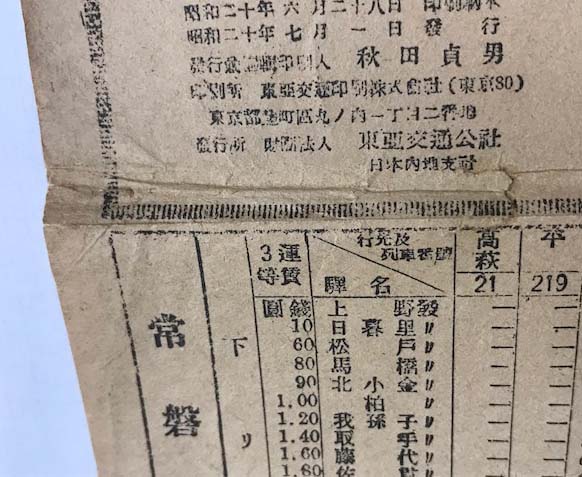 時刻表 昭和20年7月1日 (東海道線ほか鉄道の時刻表) | 東亜交通公社