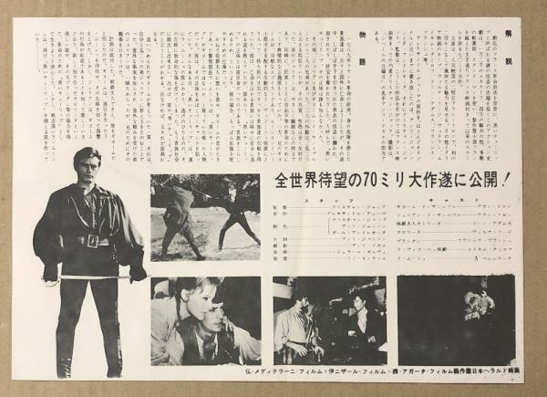 特価 映画チラシ 黒いチューリップ 日比谷スカラ座 初版 B5サイズ 印刷物
