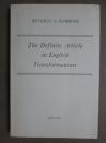 The Definite Article in English Transformations