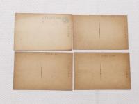 1000016■戦前 絵葉書■海軍生活　機械室　甲板洗方 練教砲艦　剣術(剣道)　4枚 ヤケ・キズ