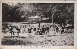 1000028■戦前 絵葉書■岐阜県 郡上名勝 郡上踊の光景　汚れ