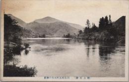 1000031■戦前 絵葉書■岐阜県　郡山名勝 川合村五町大矢の勝景 汚れ