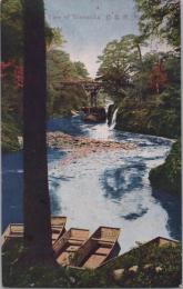 1000252■戦前 絵葉書■石川 黒谷橋 画鋲あと カラー