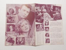 1100◆映画　パンフレット チラシ◆アンリエットの巴里祭　ダニイー・ロバン　　　36.5cm×26cm