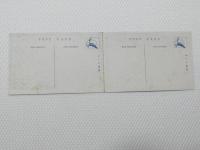 1000260■戦前 絵葉書■若峡小濱名所 小濱湾と港外蘇洞門全景　2連続 パノラマ