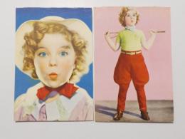 1000311■戦前 絵葉書■主婦之友 2枚  シャーリ・テンプル嬢 まあ素敵！+キャロットはいて