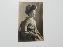 1000315■戦前 絵葉書■美人　着物　日本