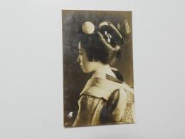 1000317■戦前 絵葉書■美人　着物　日本