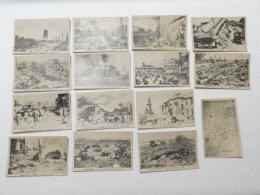 1000343■戦前 絵葉書■関東大震災  15枚　ピン穴