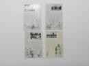 1000348■戦前 絵葉書■夫人間の挨拶　訪問 夕訪　友人出会 売買 4枚