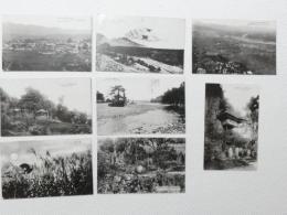 1000356■戦前 絵葉書■信濃之絶勝 8枚　飯田市街の遠望+姥拾山全景 他 ピン穴2枚