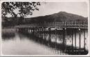 1000375■戦前 絵葉書■福島県　猪苗代湖畔（橋)　ピン穴