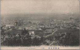 1000390■戦前 絵葉書■長野市全景 (家 集落　集合住宅)