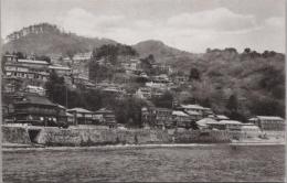 1000426■戦前 絵葉書■静岡県　熱海伊豆山温泉泉(家 集落　集合住宅)