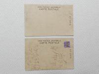 1000445■戦前 絵葉書■大正岩塩九月十三日 明治天皇御大葬儀 2枚 1枚裏面書込み