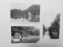 1000455■戦前 絵葉書■岐阜県　恵那峡絶景 付知川豚鼻岩 付知川猿飛の淵 他 3枚(ヨット 舟 漕ぐ)3枚