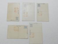 1000466■戦前 絵葉書■日光 瀧 5枚 (瀧 滝 小舟　漕ぐ 橋 ヨット)　5枚 カラー