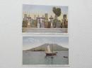 1000470■戦前 絵葉書■鹿児島名所 西郷南州翁似下諸士の墓 鹿児島湾の景 2枚