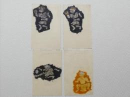 1000474■絵葉書■アート　和紙 貼り絵　4枚