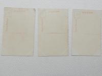 1000486■戦前 絵葉書■アート　画 海　夕日　ヨット　カモメ　鳥　 3枚