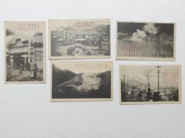 1000489■戦前 絵葉書■別府名所　濱脇温泉 松栄館 地獄 海地獄 濱脇公園 5枚