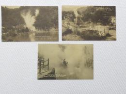 1000488■戦前 絵葉書■別府名所 海地獄 鶴見地獄 十万地獄 3枚