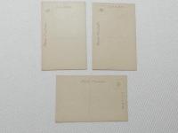 1000540■戦前 絵葉書■大阪府　四天王寺 亀の池 大梵鐘 四重門と五重塔 3枚