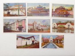 1000541■戦前 絵葉書■平和記念東京博覧会 第一会場 第ニ会場 朝鮮館 満豪館 北海道館 平和館 館 老境自治館 農産館　8枚