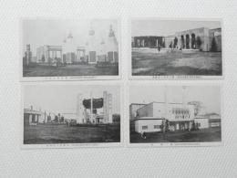 1000544■戦前 絵葉書■大礼記念国産復興東京博覧会 噴水塔と正門 音楽堂と農林館 第二本館と音楽堂 演芸館 4枚