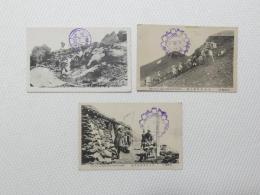 1000578■戦前 絵葉書■富士山頂上 駒ヶ嶽 六合目 八合目 3枚
