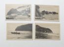1000601■戦前 絵葉書■静岡県　熱海海岸　熱海横磯海岸 熱海錦浦の兜岩 4枚