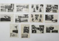 1000634■戦前 絵葉書■滋賀県 江百景 近江舞子 網引 比叡山 遊覧船　比叡山ケーブル全景 ケーブルカー 彦根城 伊吹山 大津祭曳山 陸軍演習場 28枚 (船 舟 建物 遊覧船 電車 鉄道 　城 神社 橋 ロープウェイ)