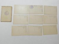 1000708■戦前 絵葉書■島根県 出雲大社 因佐濱　9枚 袋つき 　八足門 宝物館 拝殿　本宮 銅鳥居 他