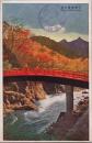 1000944■戦前 絵葉書■日本神橋紅葉