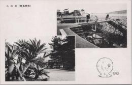 1000961■戦前 絵葉書■三重 鳥羽 真珠島 釣堀 参考館