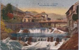 1001050■戦前 絵葉書■静岡 伊豆修善寺名所 白糸の瀧 (家　橋)