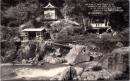 1001123■戦前 絵葉書■長野県 山の内温泉名勝 清冽なる渓流美と不動目洗滝の湯