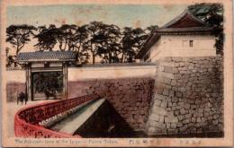 1001353■戦前 絵葉書■手彩色　東京名所　皇居桜田門