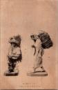 1001660■戦前 絵葉書■メキシコ風俗人形（男女 ワラ運び)　